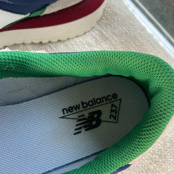 New Balance retro style 237 blue green and red suede lace-up sneakers, size 9.5 - Picture 8 of 8